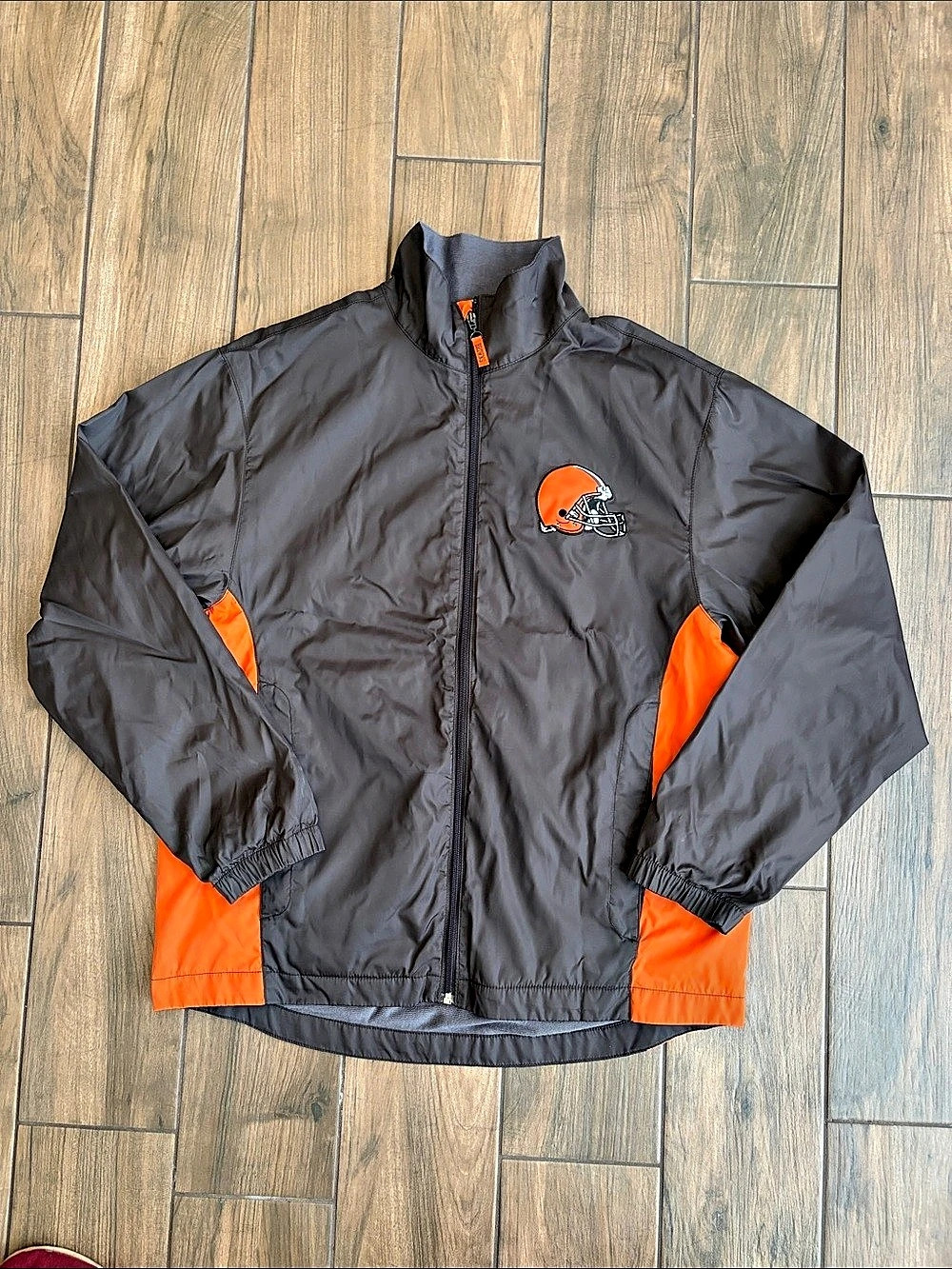 NFL Cleveland Browns Brown & Orange Windbreaker Size Medium